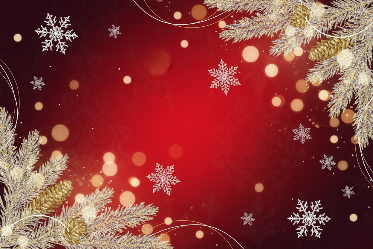 红色圣诞底图