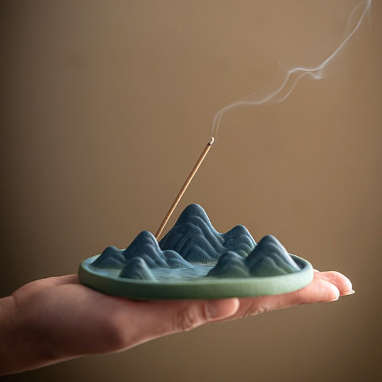 Mountain-Shaped Incense Burners For Sticks