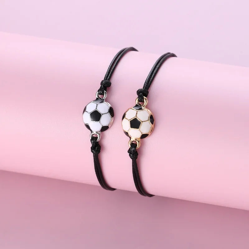 2Pcs/Set Cute Football Best Friends Bracelet for Girls & Boys