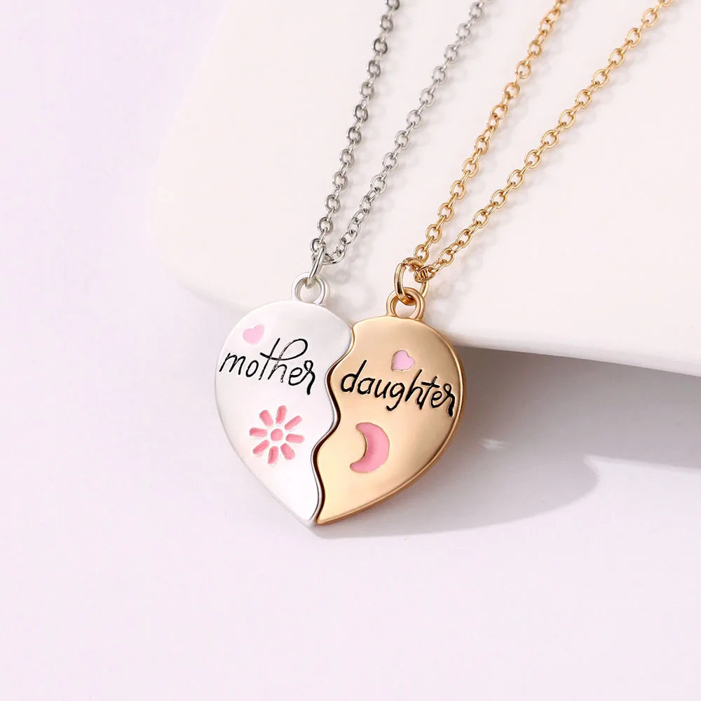 2Pcs/Set Mother & Daughter Magnet Necklace for Kids' Gifts