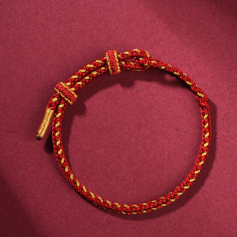 Year of the Fire Horse 2026 Lucky Red String Bracelet –Good Fortune Charm