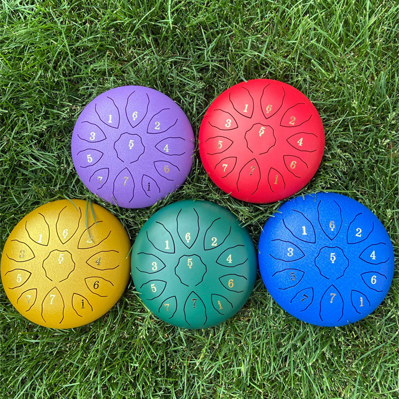 Outdoor Rain Drum – 8 Inch 11-Note Steel Tongue Drum for Meditation & Sound Healing Practitioners