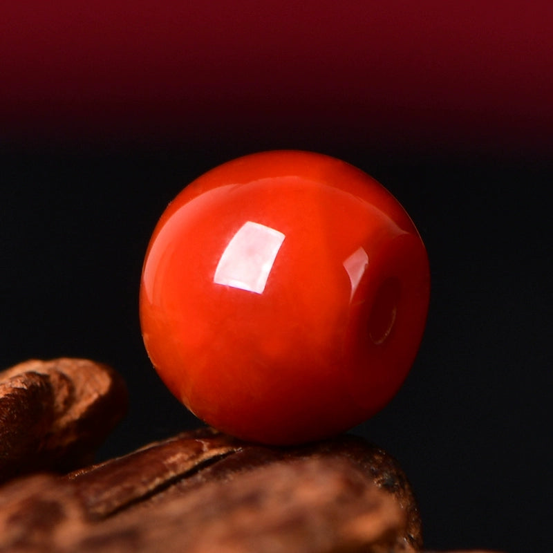 7A Natural Full Flesh South Red Agate Bead