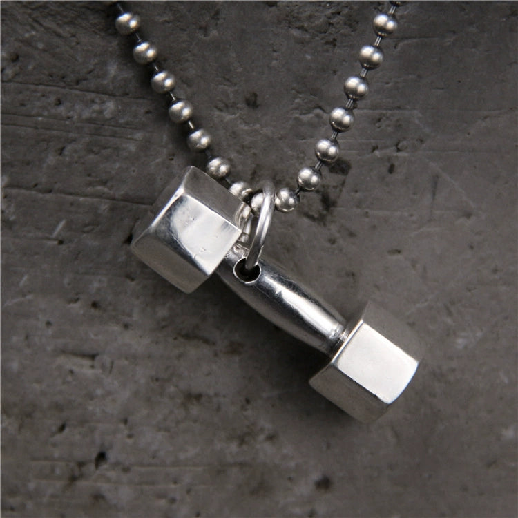 925 Sterling Silver Dumbbell Pendant