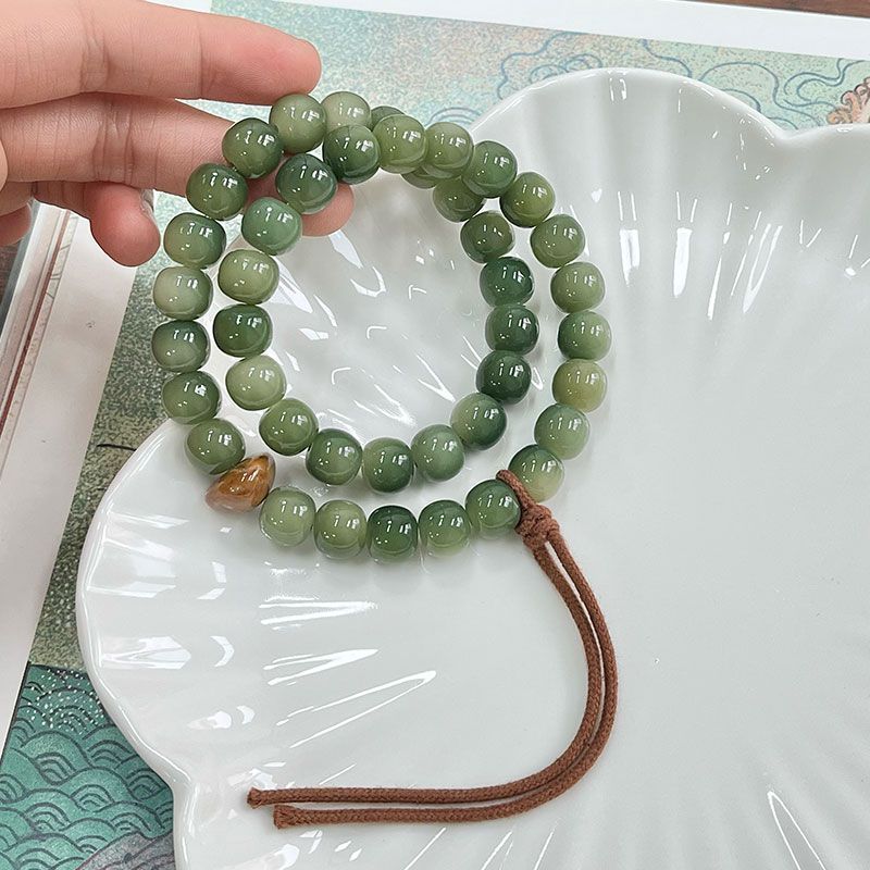 Green Vibes Bodhi Root Zen Bracelet for Meditation & Stress Relief