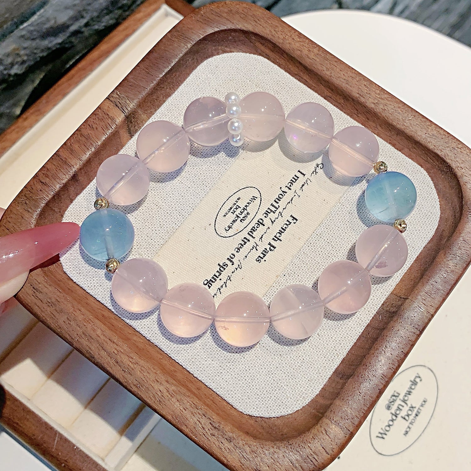 Natural Multi-Gemstone Strawberry Quartz Bracelet – DIY Customizable Design