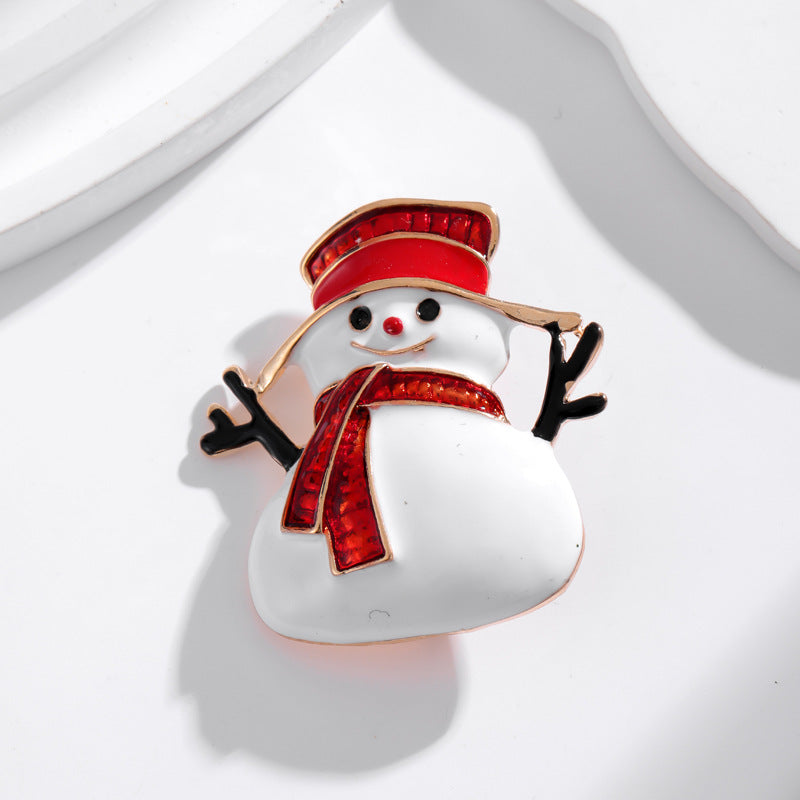 Christmas Brooch Personality Cute Snowman Brooch Pin Christmas Gift