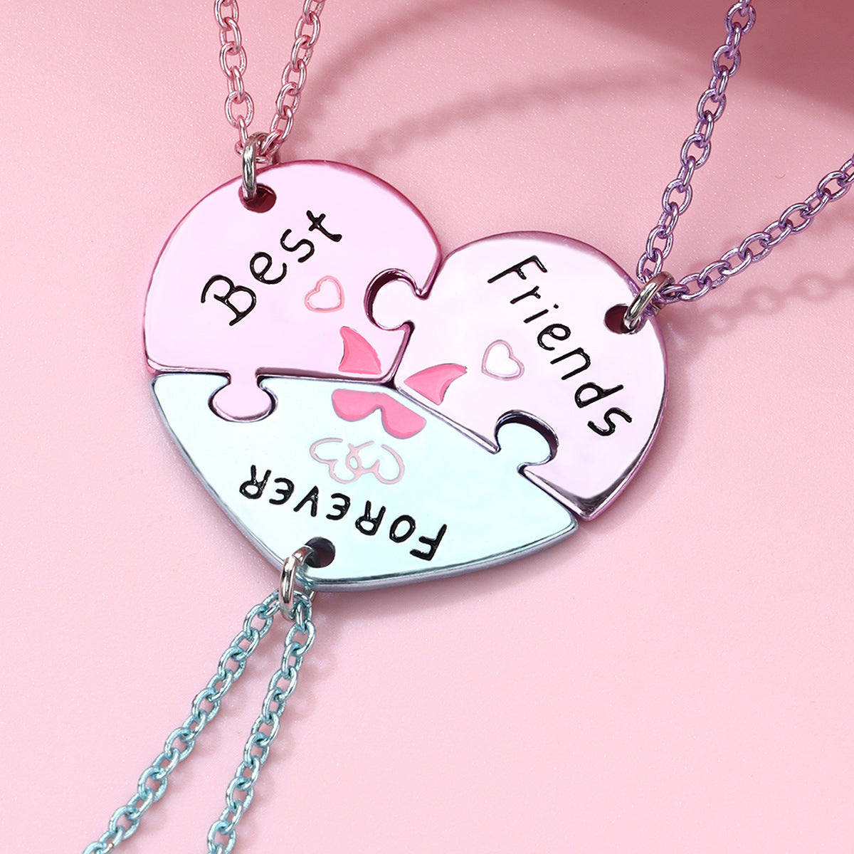 Children's Colorful Spray Paint Pendant Necklace for Best Friends