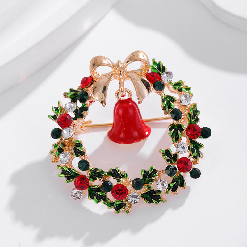 Christmas Gift Bell Brooch Exquisite Fashion Pin for the Holiday Season