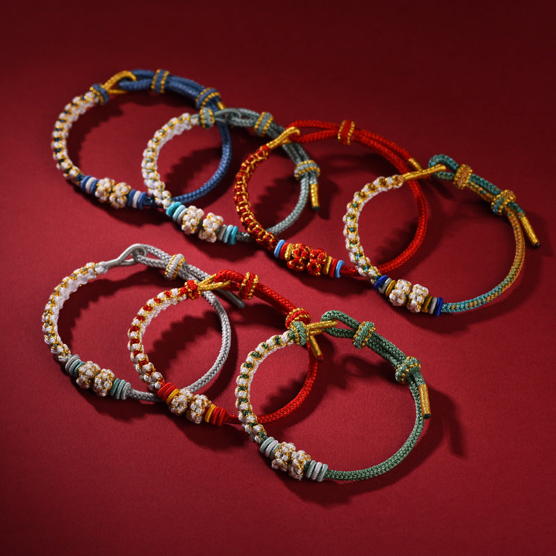 Handmade Zodiac Birth Year Couples Peach Blossom Bracelet – Peace & Joy Charm