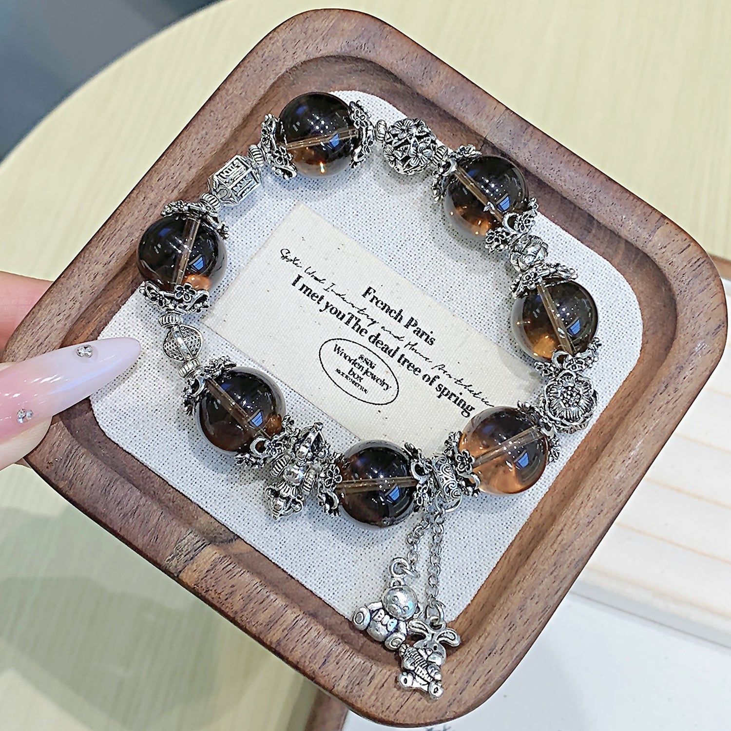 Natural Smoky Quartz Bracelet – DIY Customizable Design