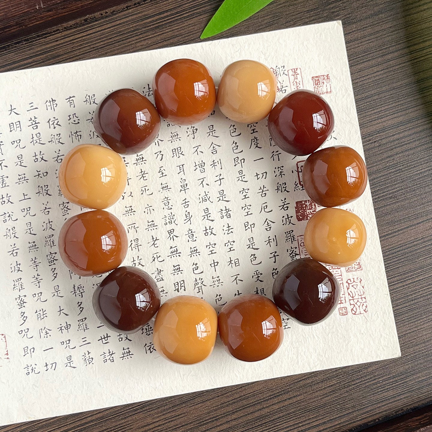 Large Dry Polished Flower Skin Bodhi Root Fidget Bracelet