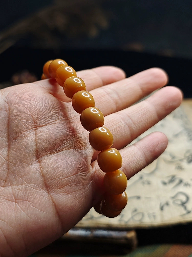 Natural Bodhi Root Bracelets Beaded Bracelet for Peace