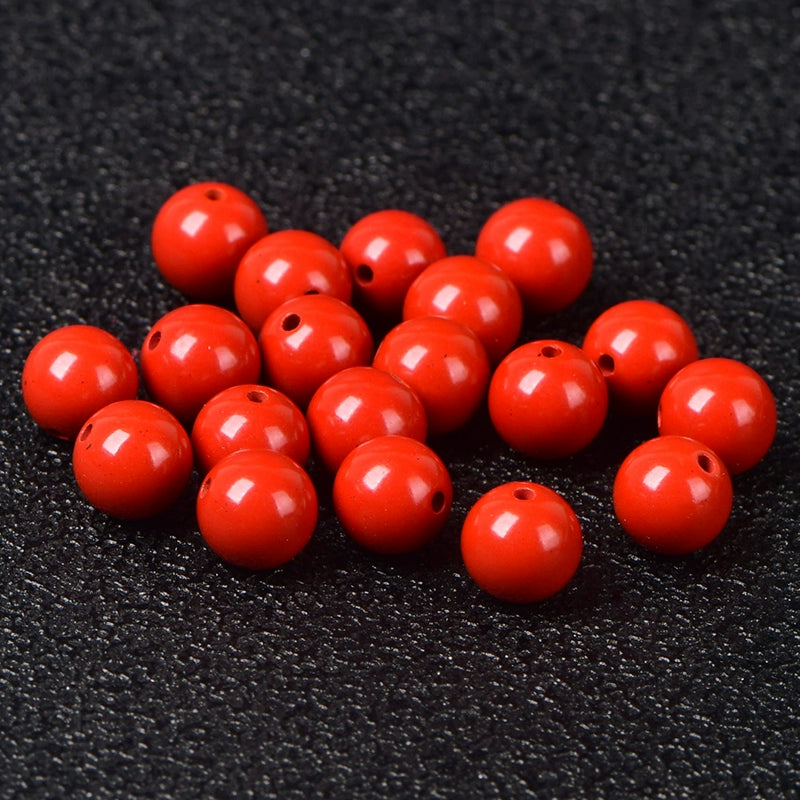 Buddha3bodhi Natural Red Cinnabar Emperor Beads Wealth Luck Beads