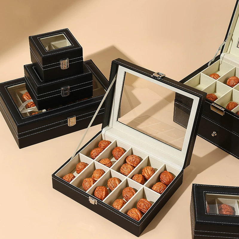 Wenwan Walnuts Leather Storage Box