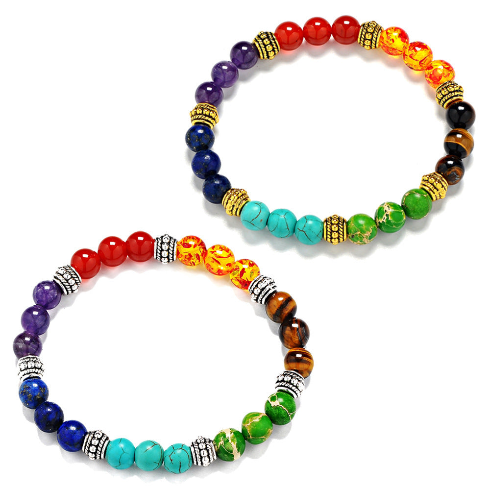 7 Chakra Stones Bracelet Yoga Energy Bracelet Chakra Healing Bracelet