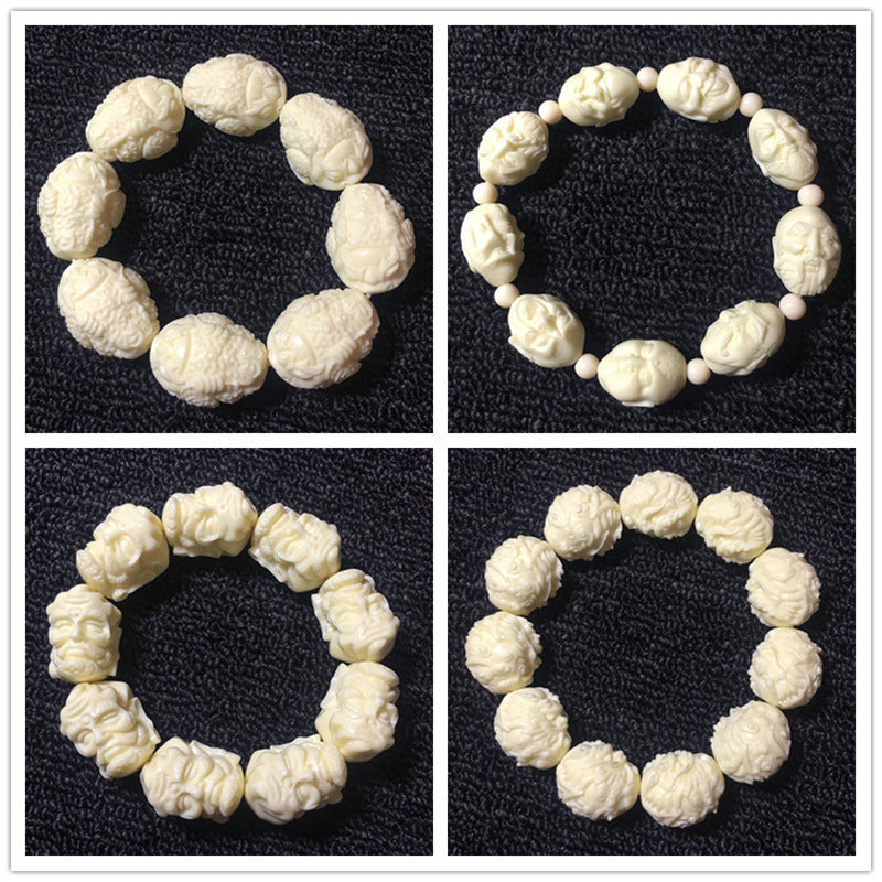 Ivory Nut Finely Carved Bracelets (Various Themes)