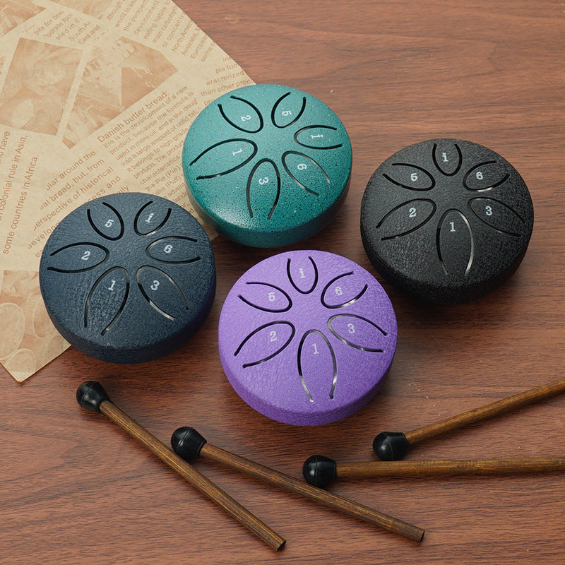 Outdoor Rain Drum – 3 Inch 6-Note Mini Steel Tongue Drum for Relaxation & Musical Play