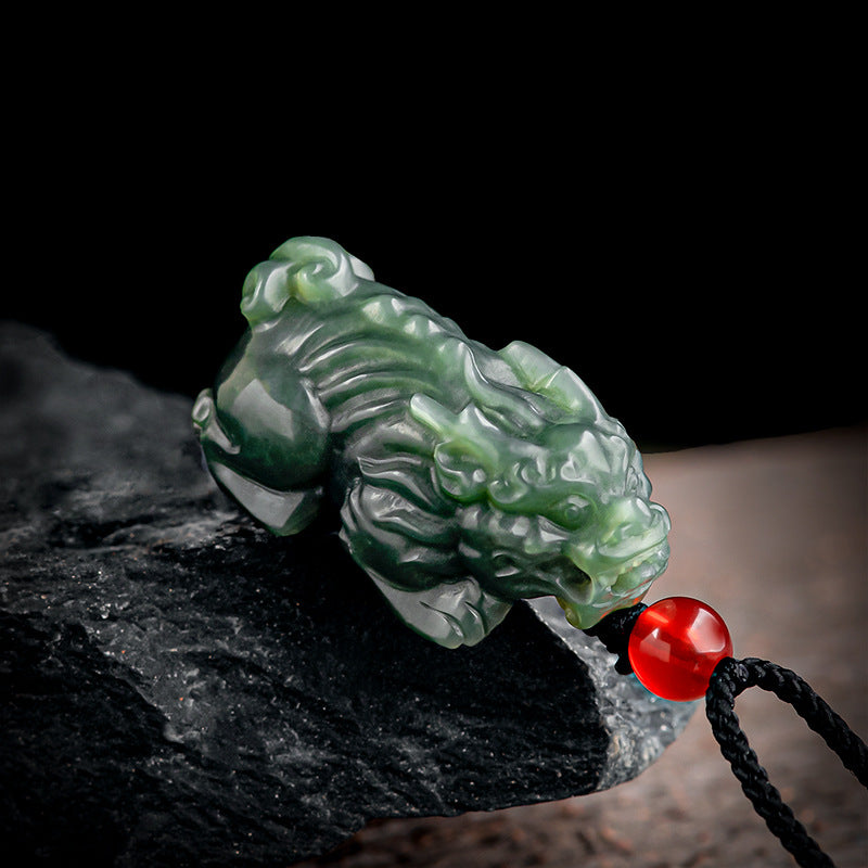 Natural Hetian Jade Wealth Pi Xiu Pendant – Prosperity and Protection