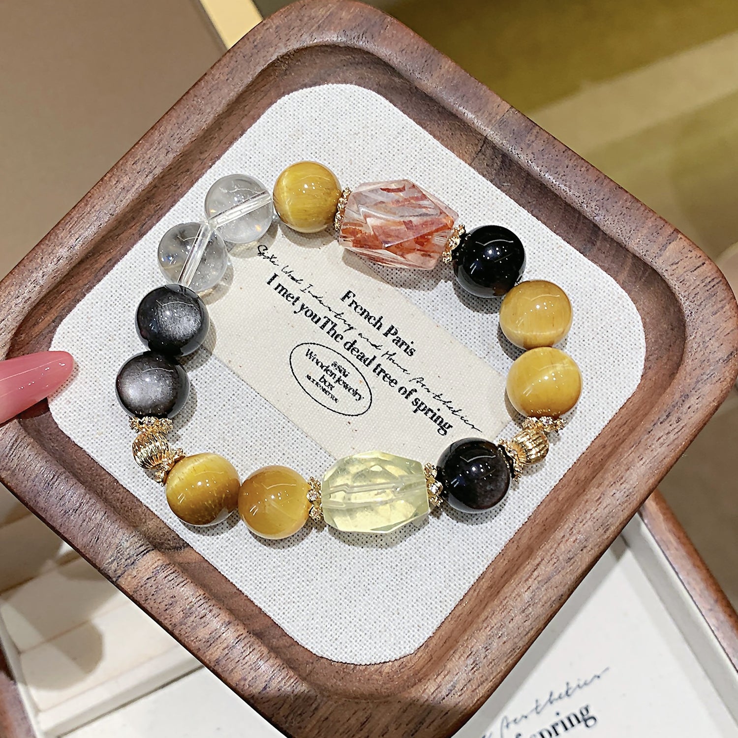 Premium Natural Golden Tiger’s Eye Bracelet – DIY Personalized Custom Design