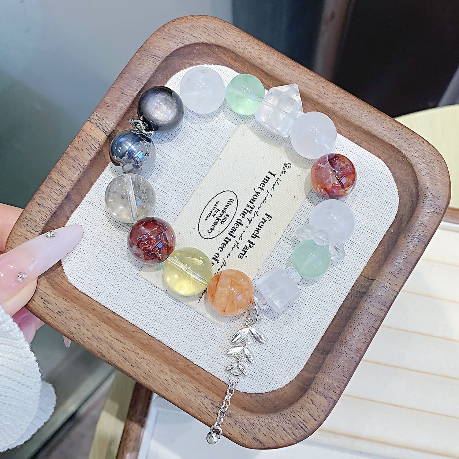 Premium Natural Hematoid Quartz Bracelet – DIY Personalized Custom Design