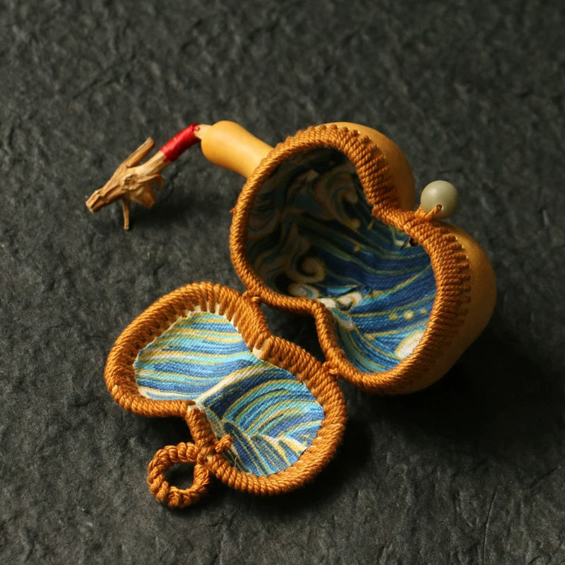 Adorable Handmade Gourd Storage Bag – Perfect for Wenwan & Small Collectibles