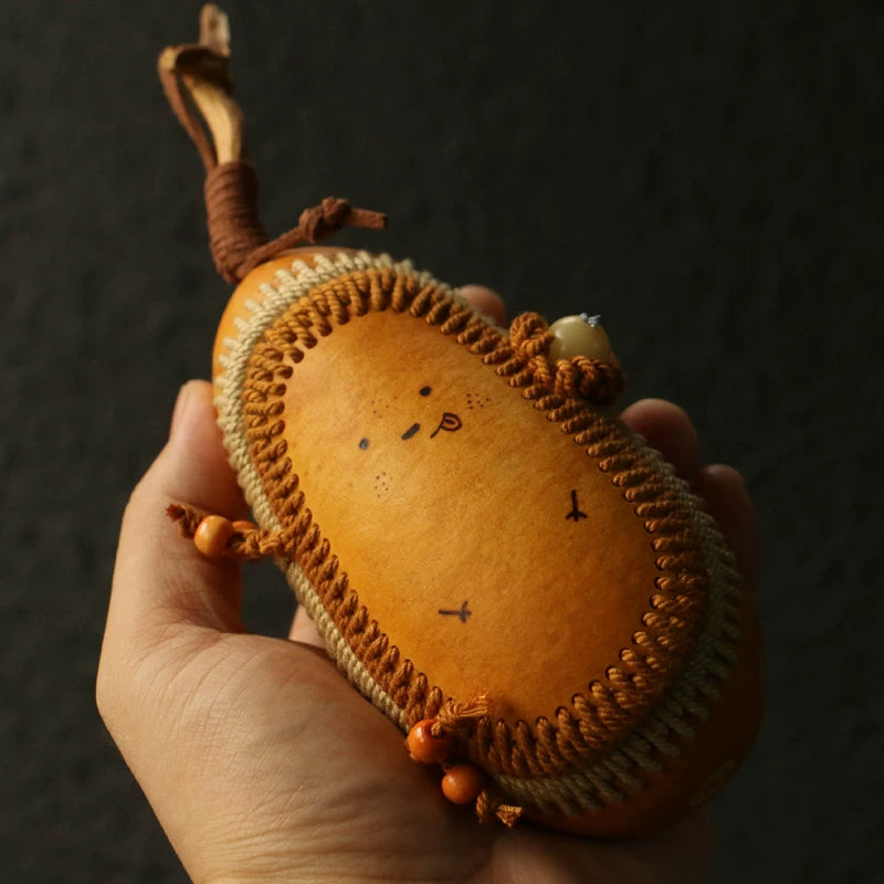 Handcrafted Gourd-Shaped Bag – Convenient Storage for Wenwan & Bead Collections