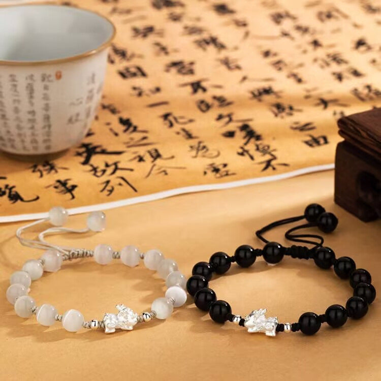 DIY Design S925 Silver Couple Pixiu Bracelet