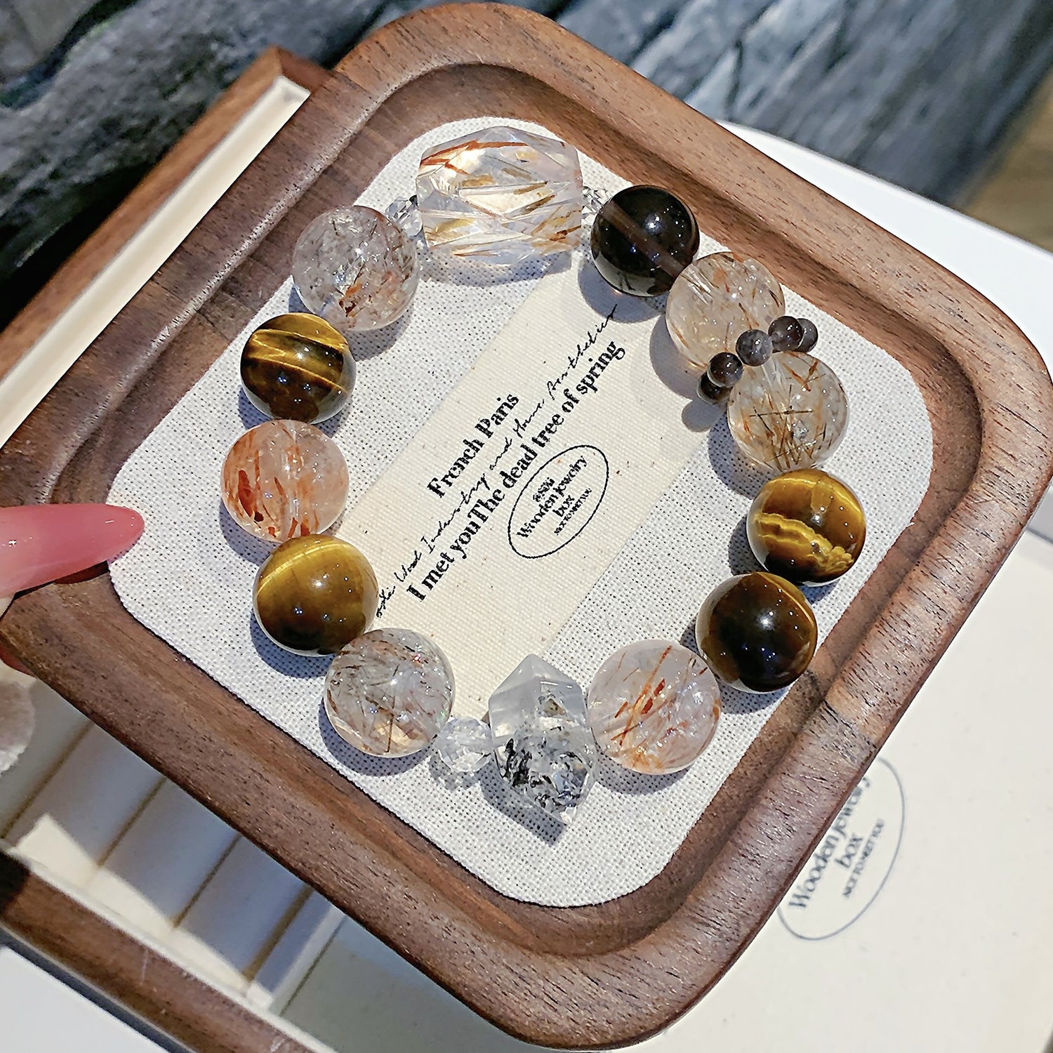 Premium Black Gold Super Seven Bracelet – DIY Personalized Design