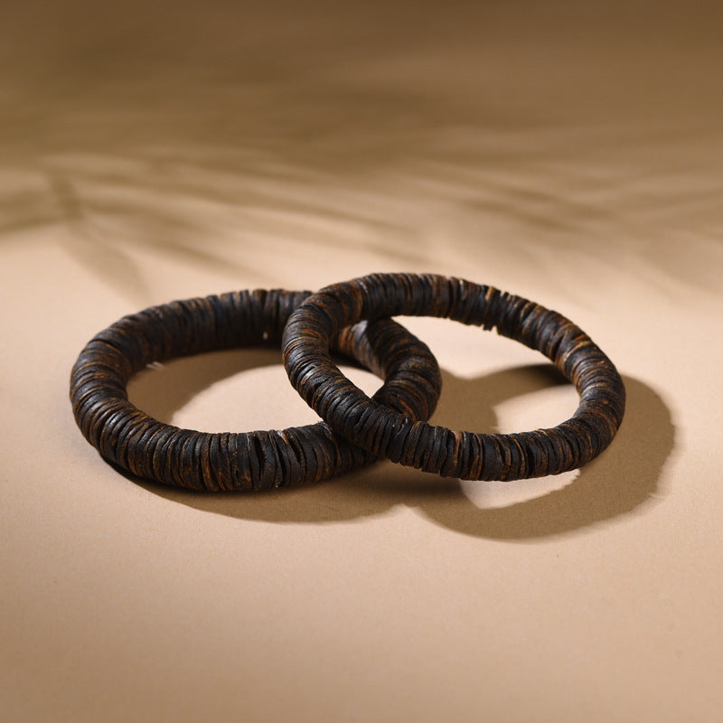Natural Sinking-Grade Hainan Agarwood Single-Circle Bracelet