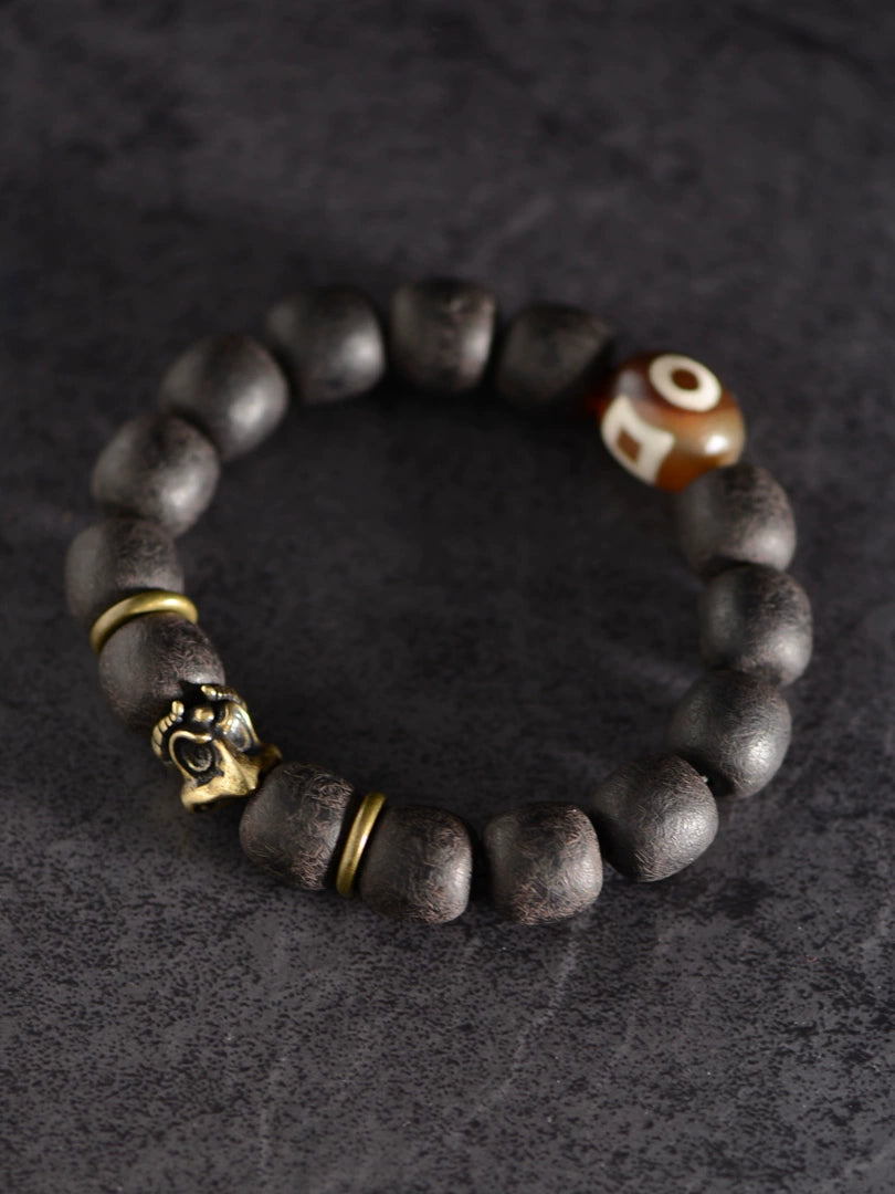 Natural Ebony Beads Bracelets 12mm