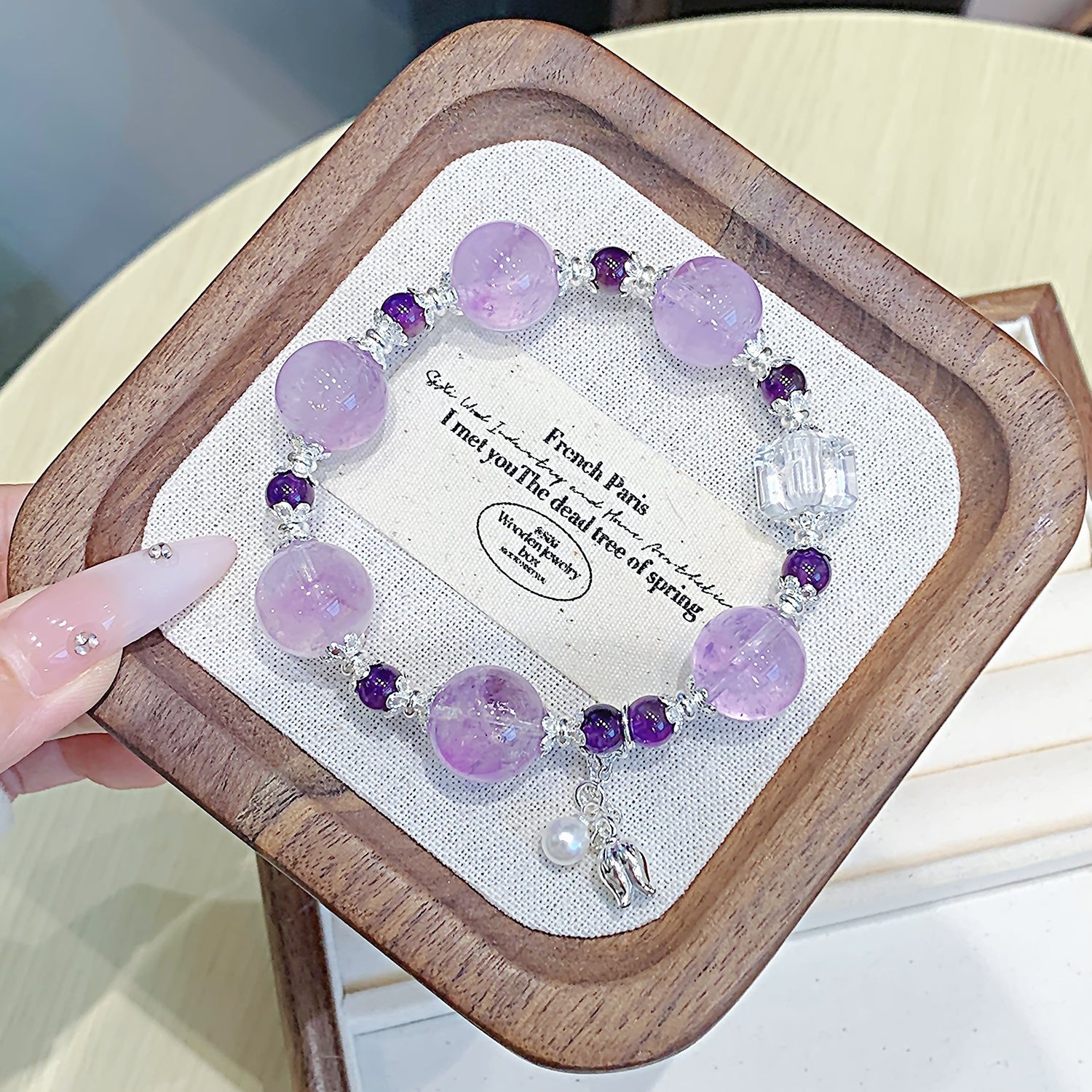 Customizable Natural Crystal Bracelet – DIY Personalized Design
