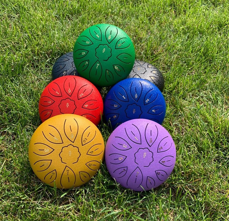 Outdoor Rain Drum – 6 Inch 8-Note & 11-Note Steel Tongue Drum for Kids & Adult Beginners