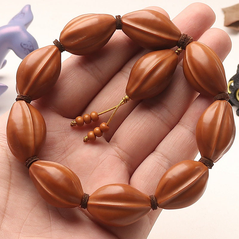 Wenwan Olive Pit Shark Back Bracelet – High Oil Handcrafted Chinese Wenwan