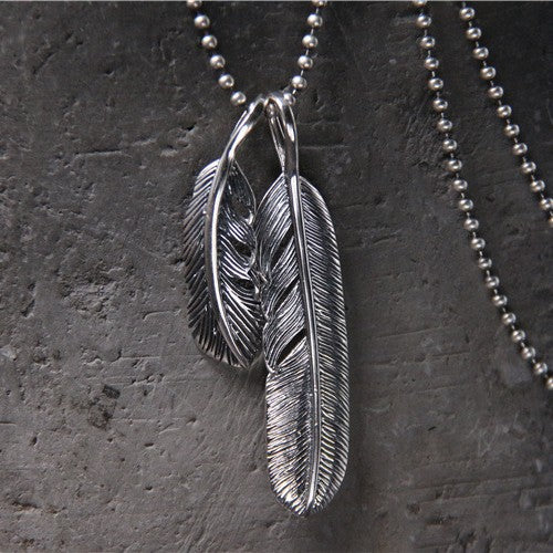 925 Sterling Silver Feather Pendant