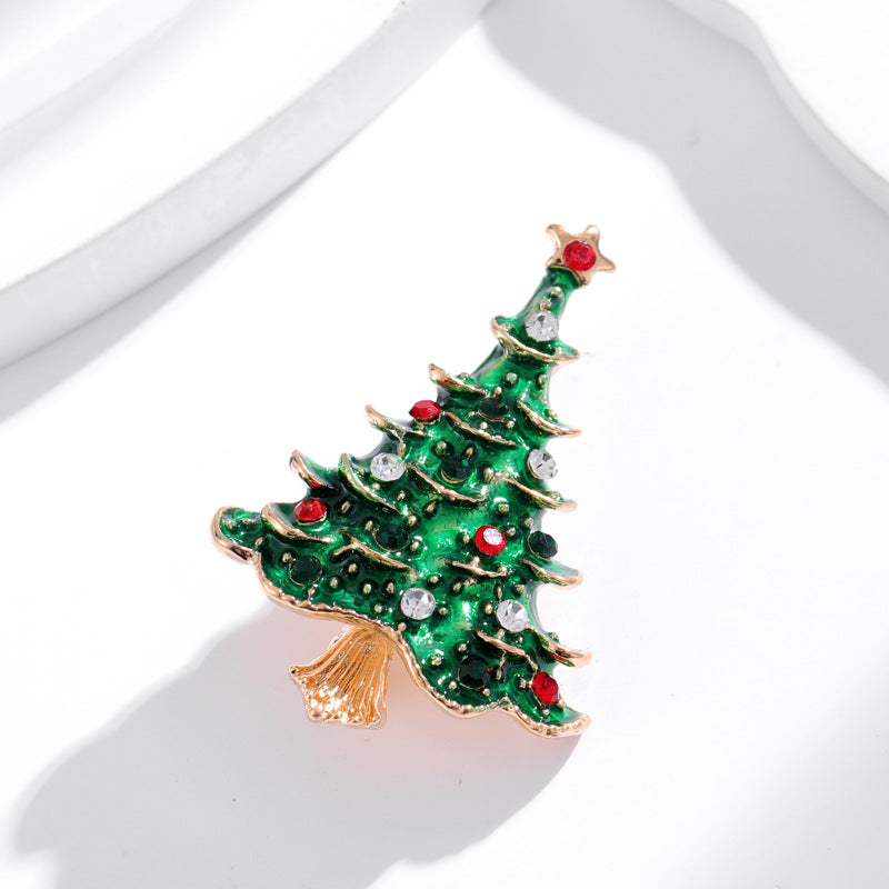 Christmas Brooch Pin Christmas Tree Brooch Festive Holiday Accessory