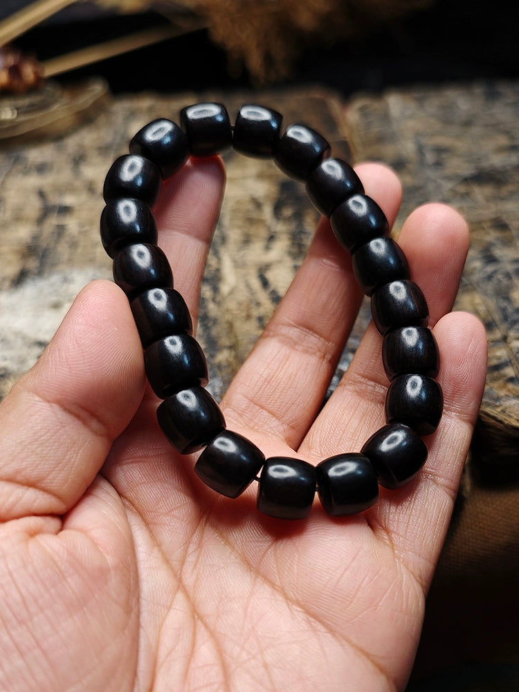 Ebony Wooden Beads Meditation  Beads Bracelet