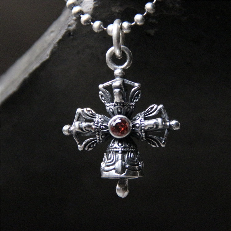 S925 Sterling Silver Thai Silver Vajra Pestle Pendant for Men and Women