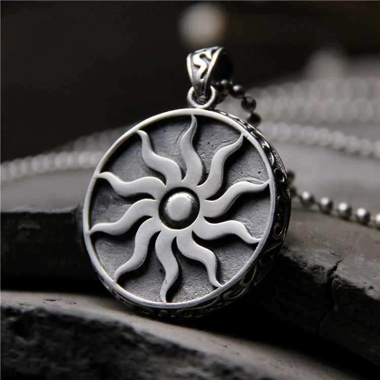 925 Sterling Silver Sun Pendant for Men