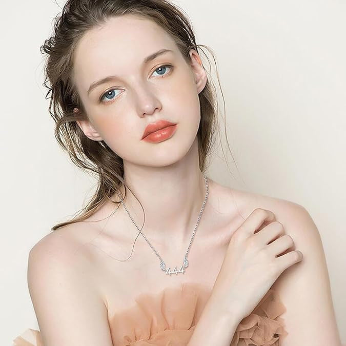 ニャン 444 Angel Number Necklace (Silver Color) - MANIFEST – House