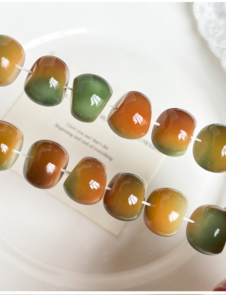 Translucent Garlic Clove Bodhi Root Fidget Bracelet