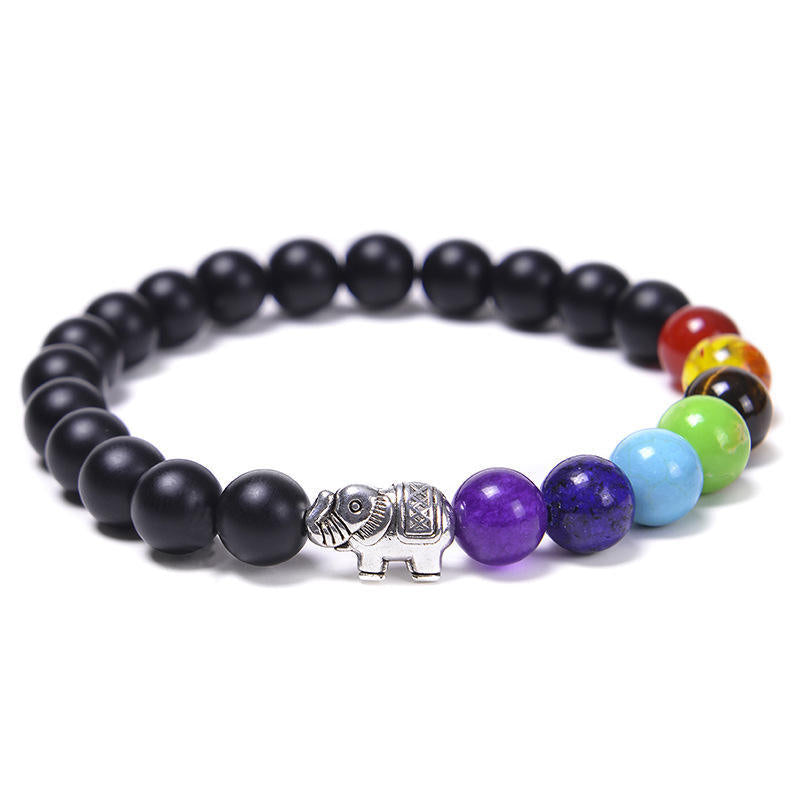 Chakra Energy Bracelet Tiger's Eye Stone Black Obsidian Healing Crystal Bracelet