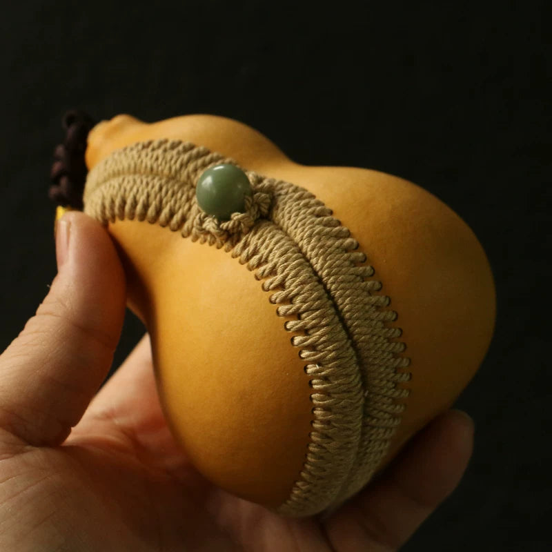 Handmade Natural Aged Gourd Storage Pouch – Ideal for Wenwan & Bead Bracelets