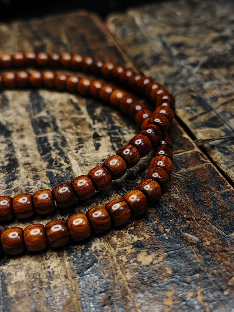 108 Beads of Myanmar Rosewood Rosary Beads Mala Beads