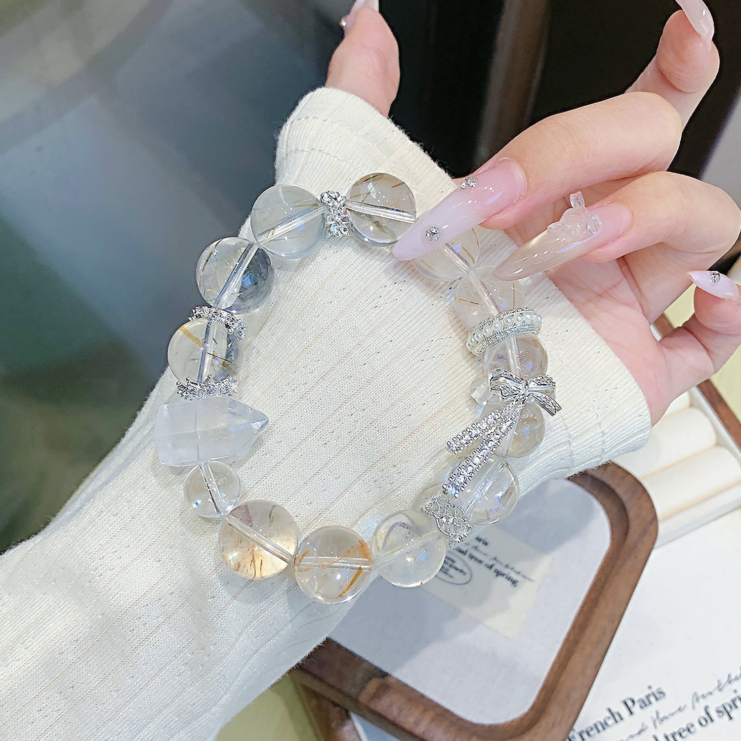 Premium Black Gold Super Seven Bracelet – Handmade Customizable Design