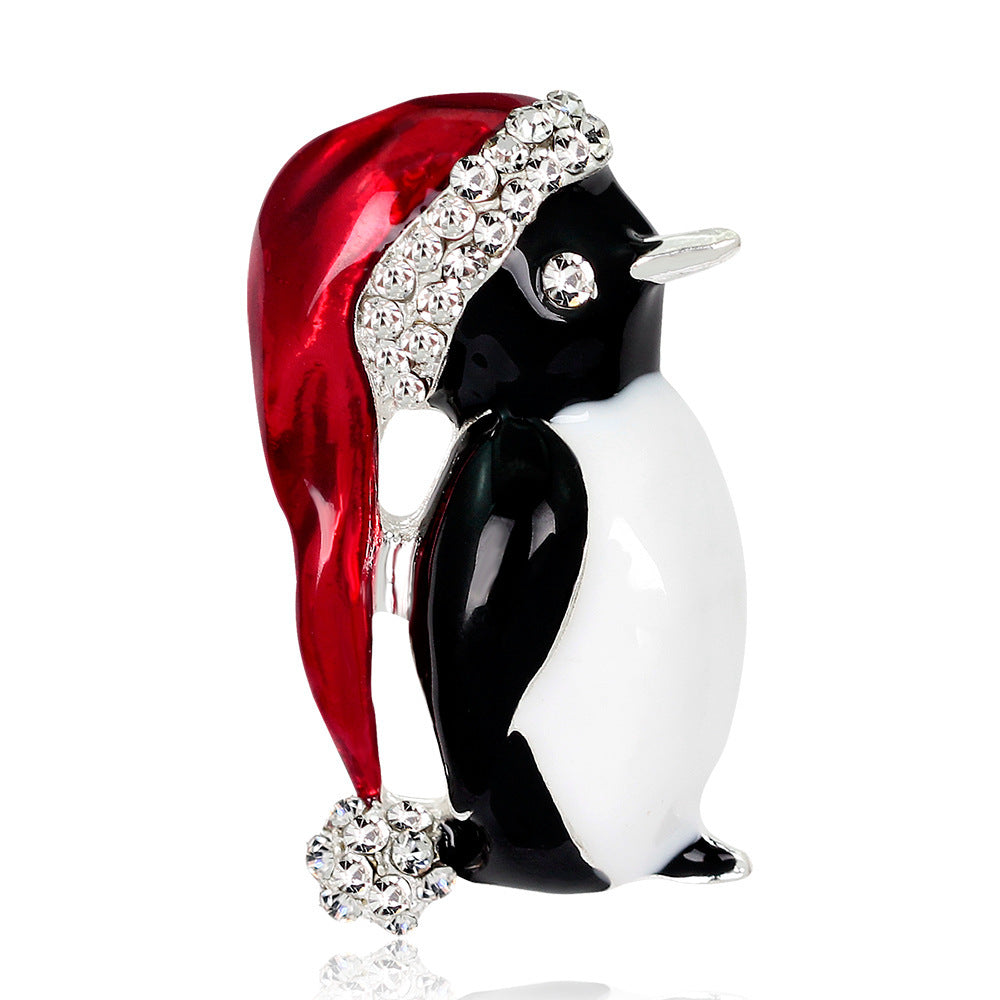 Adorable Christmas Penguin Brooch Festive Holiday Accessory