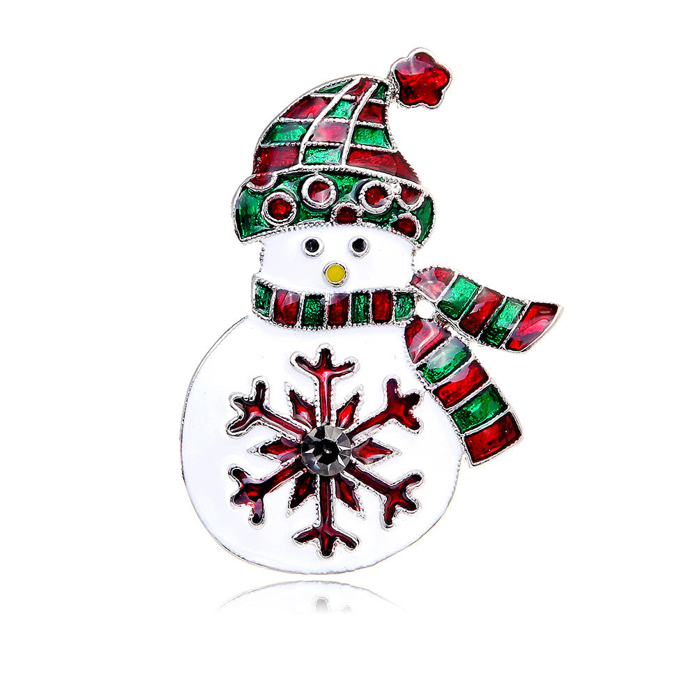 Elegant Snowman Brooch Stylish Christmas Accessory