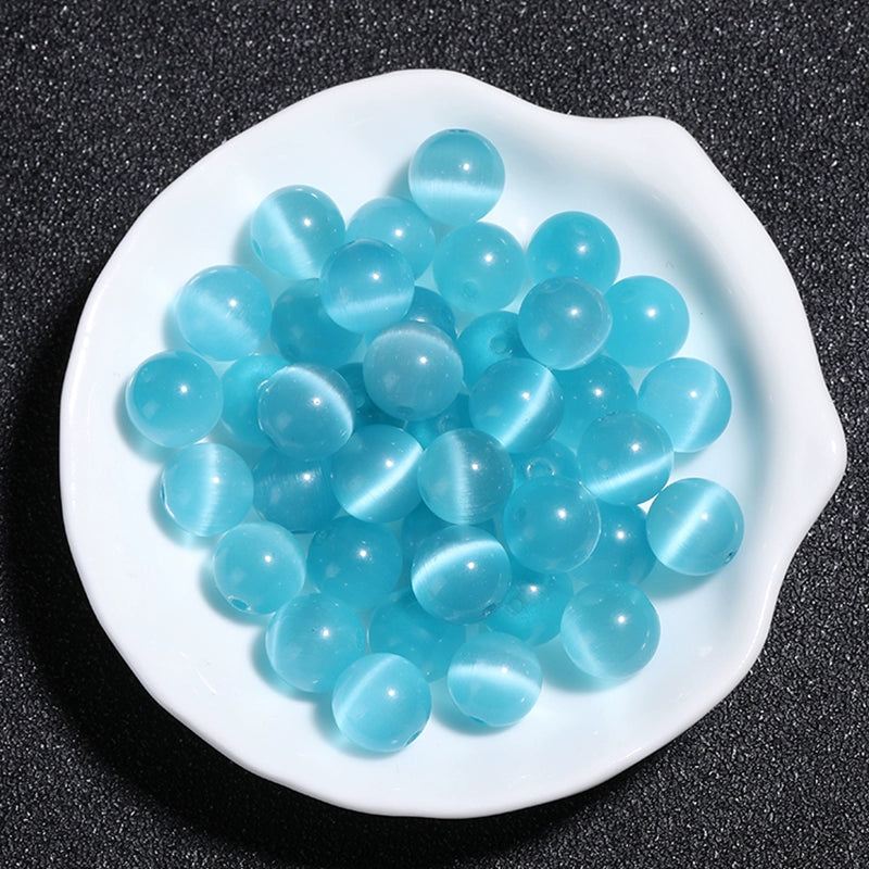 Premium Blue Cat’s Eye Beads for DIY Jewelry Making