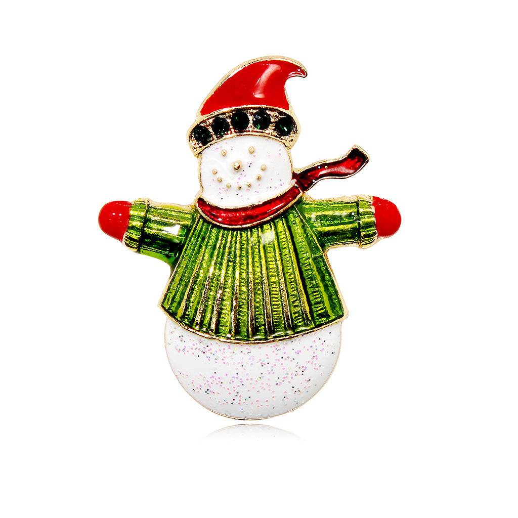 New Santa  Claus Brooch Christmas Snowman Brooch Pin Holiday Accessory