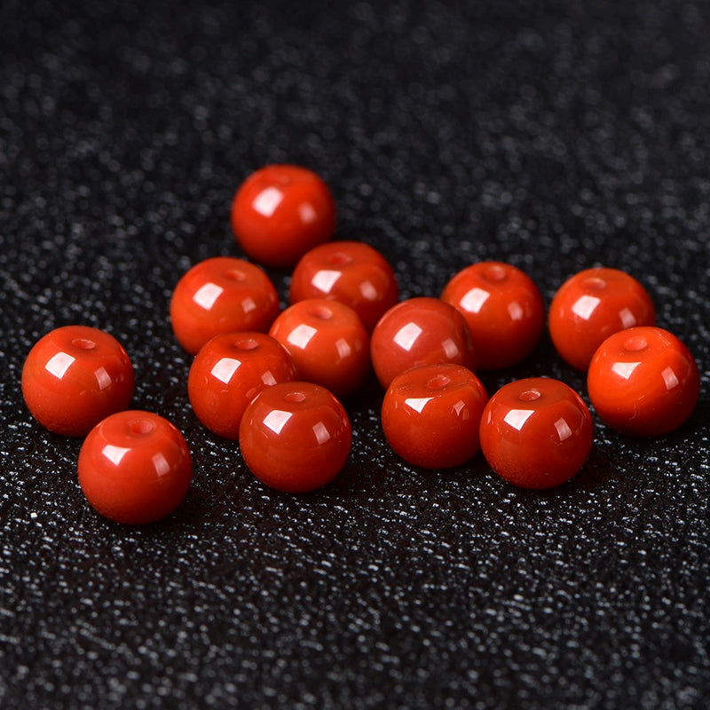 7A Natural Full Flesh South Red Agate Bead